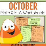 October Worksheets Math, Writing, Language- Halloween