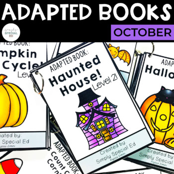 Preview of October Adapted Books (Halloween, Pumpkins, Safety, and more!) | Special Ed