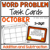 October Addition & Subtraction 3-Digit Fall Word Problem T