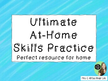 Preview of October At Home Skills Booklet