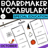 October Vocabulary Unit- Boardmaker