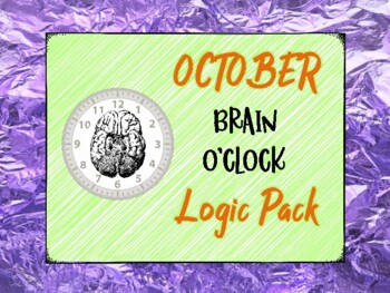 Preview of October Brain O'Clock Logic Pack