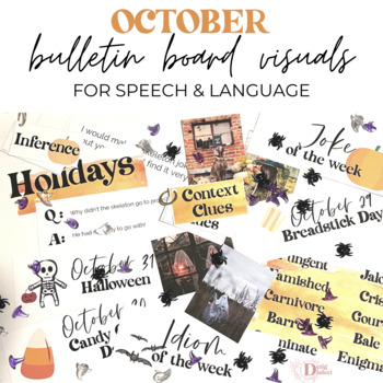 Preview of October Bulletin Board Visuals for Speech & Language