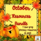 Literacy Centers: October | Low Prep Literacy Printable Ac