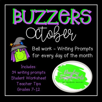 Preview of Bell Work OCTOBER Buzzer