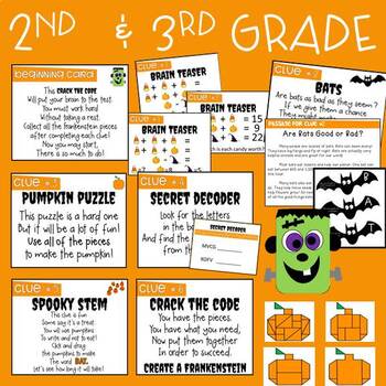 October Crack the Code Grades 1-5 | Printable Teacher Resources | The  Limitless Classroom