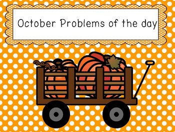 Preview of October Calculus Problem of the Day-Daily Warm up Exercises