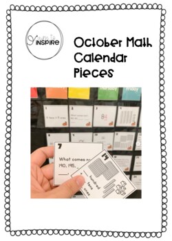 Preview of October Calendar Math Pieces --- Place Value