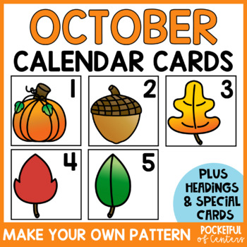 October Calendar Pieces