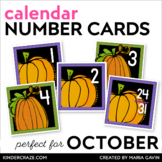 October Calendar Numbers - Pumpkin Number Cards for Hallow