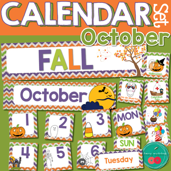 Preview of October Calendar Numbers - you can make your own pattern