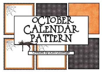 Preview of FREE October Calendar Pattern - Great for Algebraic Thinking!