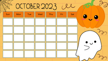 Preview of October Calendar Time Slides