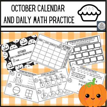 Preview of October Calendar and Daily Math Practice