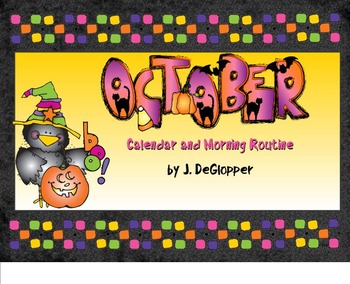 Preview of October Calendar and Morning Meeting