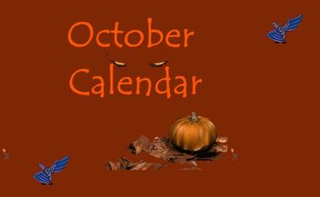 Preview of October Calendar for the Promethean Board