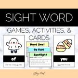 Sight Word Games, Activities, & Cards | Editable | October