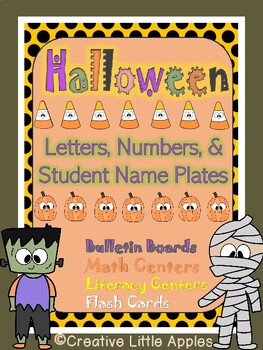 Preview of October: Cap.& Lowercase Letters, Numbers 0-10,& Student Name Plates {364 pages}