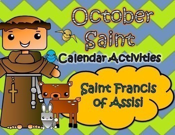 Preview of October Catholic Saint Calendar Activities - Saint Francis of Assisi