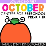 October Centers Preschool Pre-K TK Fall Low and NO Prep Ma