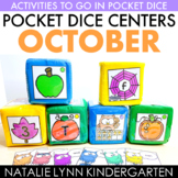 October Pocket Dice Centers | Kindergarten Math & Literacy