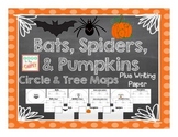 October Circle & Tree Maps: Pumpkin, Spider, & Bat Writing