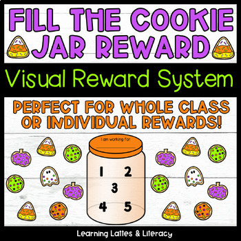 Preview of October Classroom Management Whole Class Reward Cookie Jar Visual Rewards