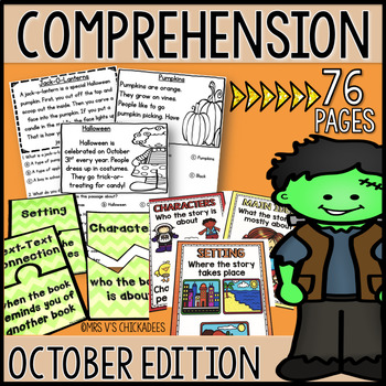 Preview of Reading Comprehension Passages & Questions: OCTOBER EDITION
