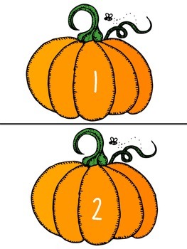 October Counting/Matching Center 1-30 by TD - Teacher Doodles | TpT