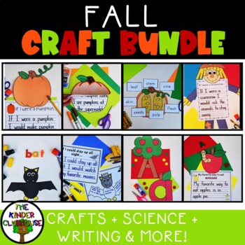 Preview of October Crafts for Kindergarten | 4 FALL STUDY UNITS BUNDLE!