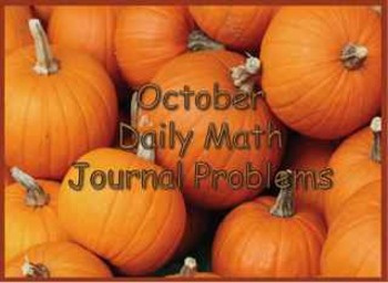 Preview of October Daily Math Journal Problems Powerpoint Presentation