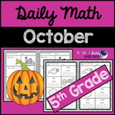 October Daily Math Review 5th Grade Common Core