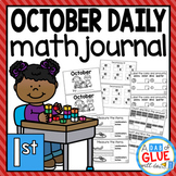 October Daily Math Review Journal for First Grade