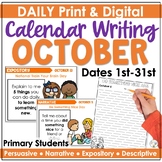 October Daily Writing Prompts | October Writing Centers wi