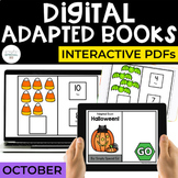 October Digital Adapted Books for Special Ed (Interactive PDFs)