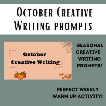 Preview of October Digital Creative Writing Activities