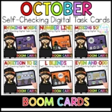 October Digital Task Cards | Boom Cards™ | Distance Learning