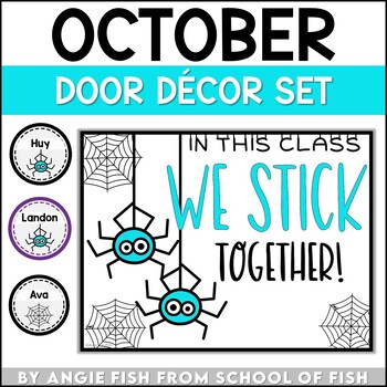 Preview of October Door | Halloween Door Decor | Classroom Door Display