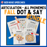 October Dot and Say BUNDLE - Fall Articulation - 190+ Pages