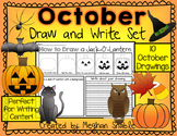 October Draw and Write Pack- Halloween Activities- Directe