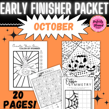 Preview of October Early/Fast Finishers | Fun Independent Activity Packet | Halloween