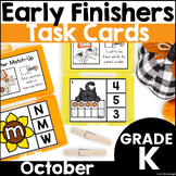 October Early Finisher Phonics & Math Activity Task Card B