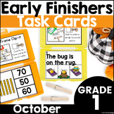 October Early Finisher Phonics and Math Activity Task Card