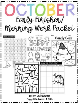 Preview of October Early Finisher/Morning Work Packet