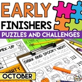 October Halloween Fall Early Finishers Activities Word Sea