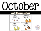 October Early Literacy Centers: Word Work Centers for Kind