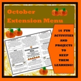 October Extension Choice Menu
