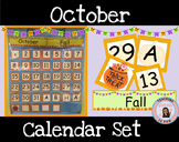 October Fall Halloween Calendar Back to School Classroom Decor