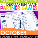 October Fall Kindergarten Math Partner Games for Math Cent