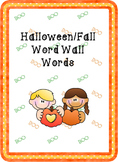 October Fall Pocket Chart Words Word Wall